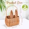 2 Pcs Easter Basket with Handle Bunny Easter Woven Picnic Basket for Kids with Cute Rabbit Ears Rattan Gift Wicker Wine Woven Empty for Candy Storage Toy Girl Party Supplies